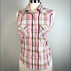 Panhandle Slim western sleeveless snap shirt